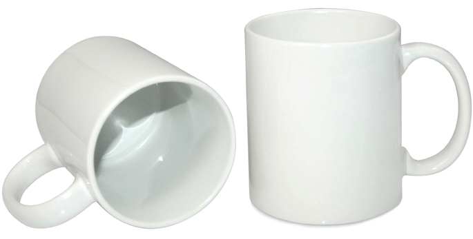 330ml White Coated sublimation Mug ceramic