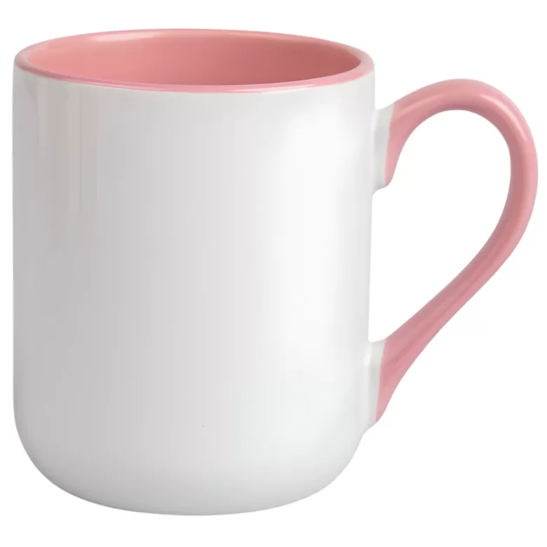 330 ml Ceramic Coffee sublimation mug (white/pink)