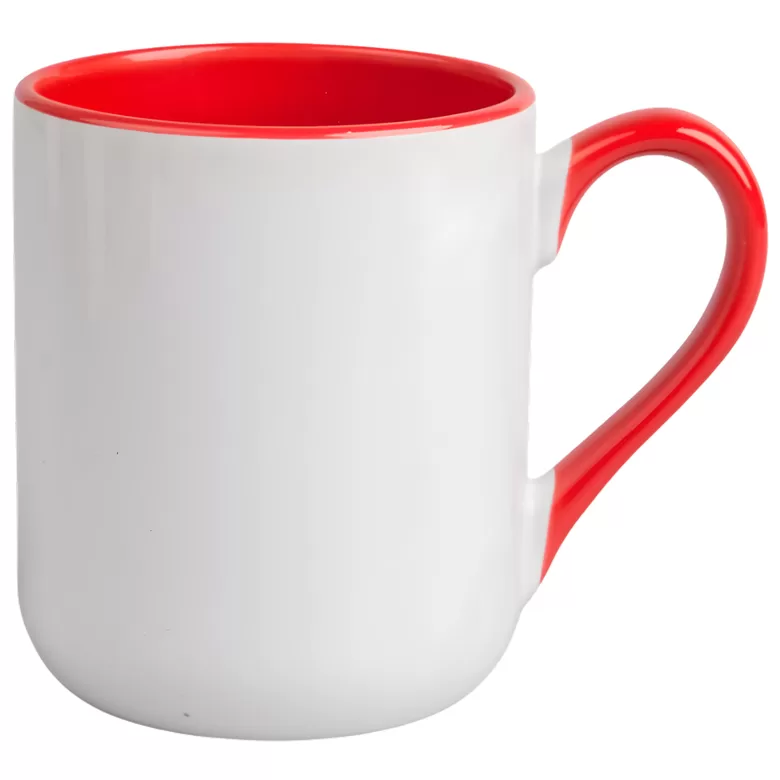 330 ml Ceramic Coffee sublimation mug (white/red)