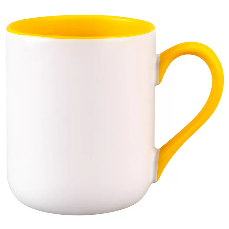 330 ml Ceramic Coffee sublimation mug (white/yellow)