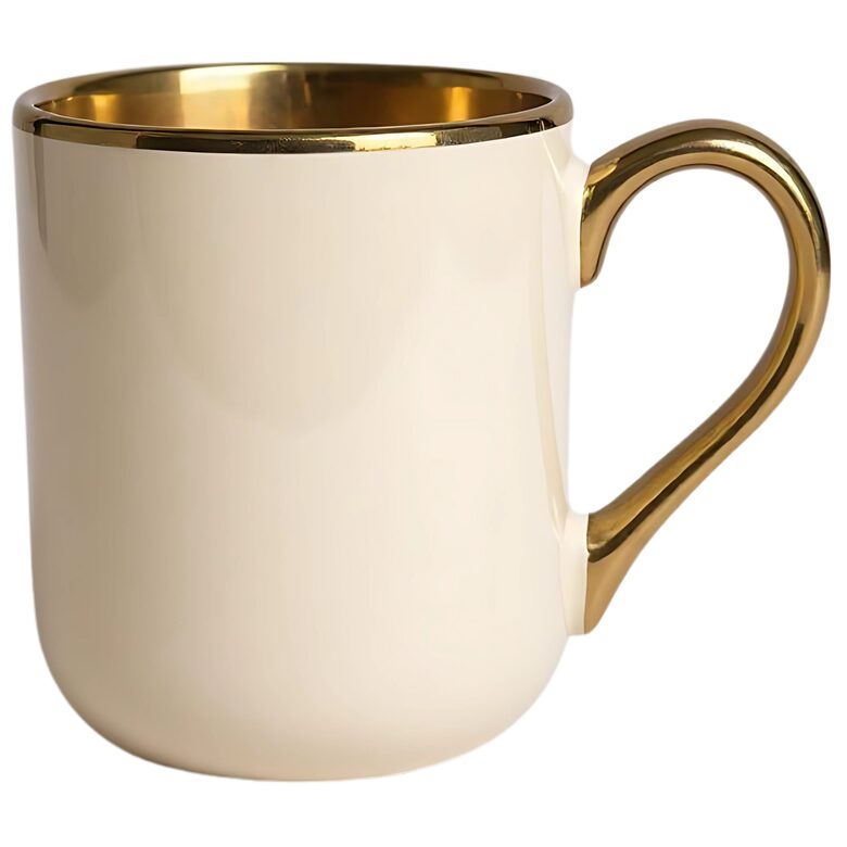 330 ml Coffee mug for sublimation (beige/gold)