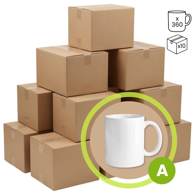 330 ml Ceramic Sublimation Mug A (white) – Wholesale Pack (10 Boxes / 360 pcs)