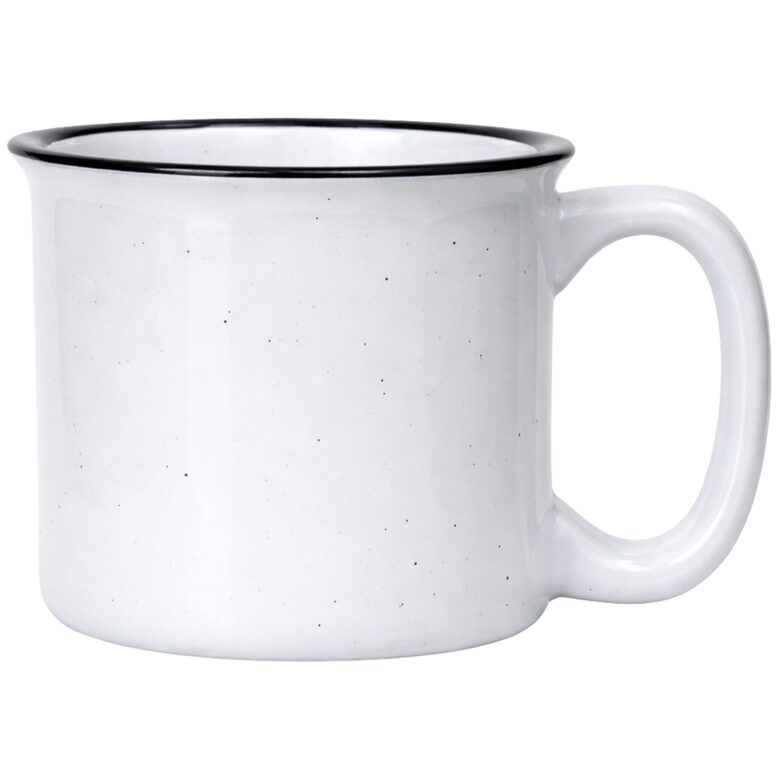 400 ml Keramikas emaljas sublimācijas krūze balta/pelēki plankumi