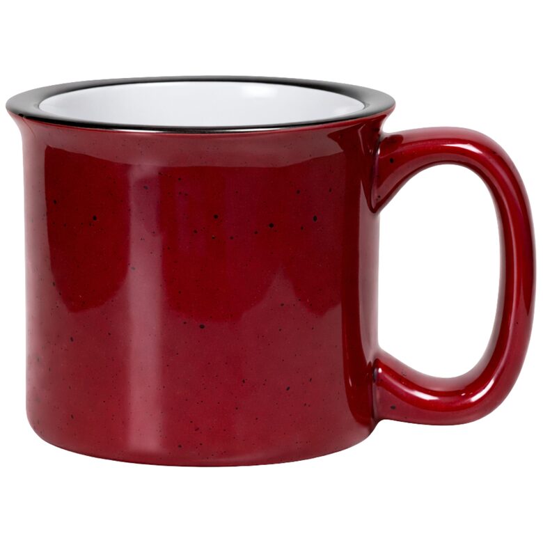 400 ml Ceramic Enamel Sublimation Mug (red/black spots)