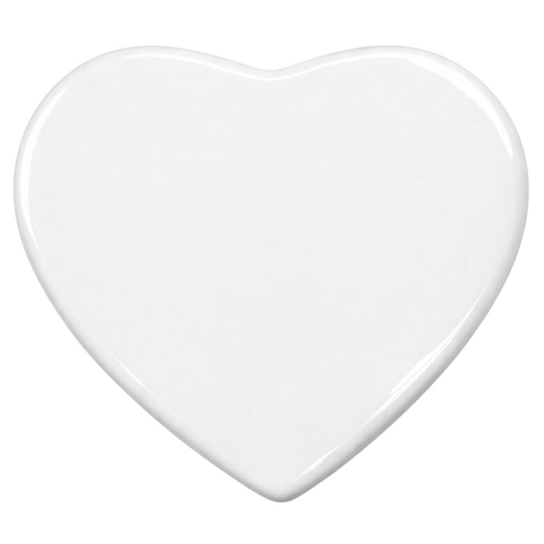 Heart-Shaped Class A+ Ceramic Sublimation Tile 15 x 15 cm