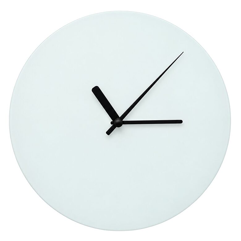 Glass Clock Ø20 cm for Sublimation