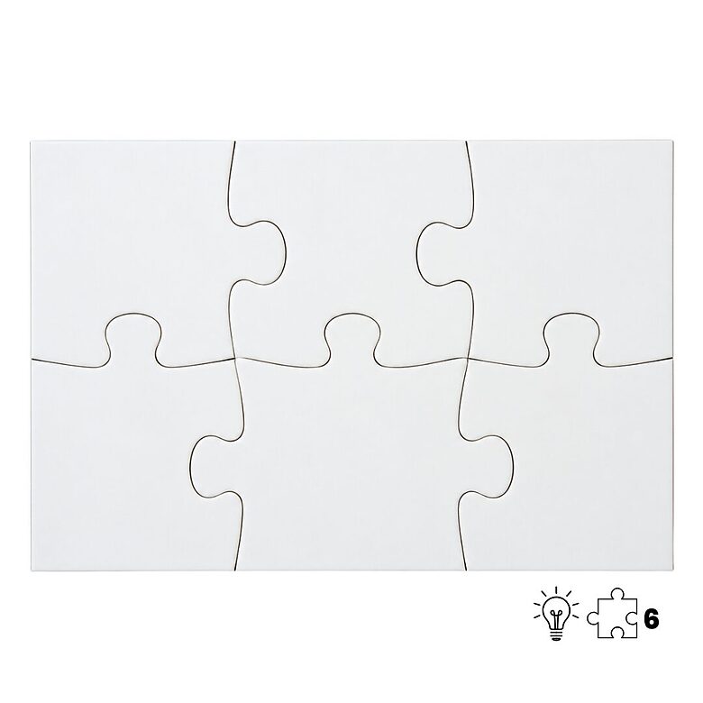 Children's Jigsaw A5 Puzzle 17.7 × 12.6 cm for Sublimation (6 pcs.)