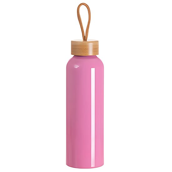 600 ml Aluminum Travel Bottle for Sublimation Printing with Bamboo Lid (pink)