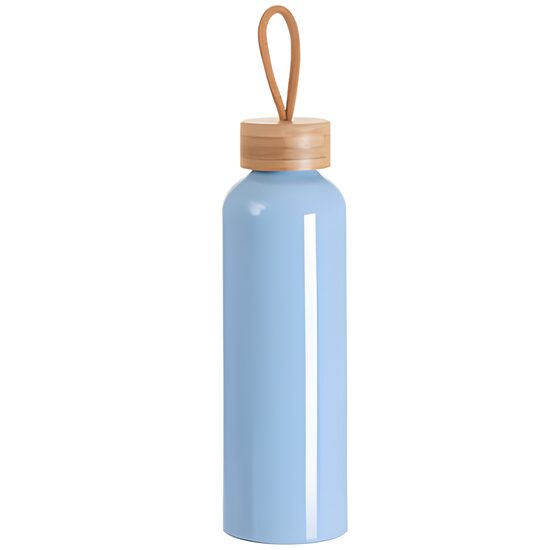 600 ml Aluminum Travel Bottle for Sublimation Printing with Bamboo Lid (blue)