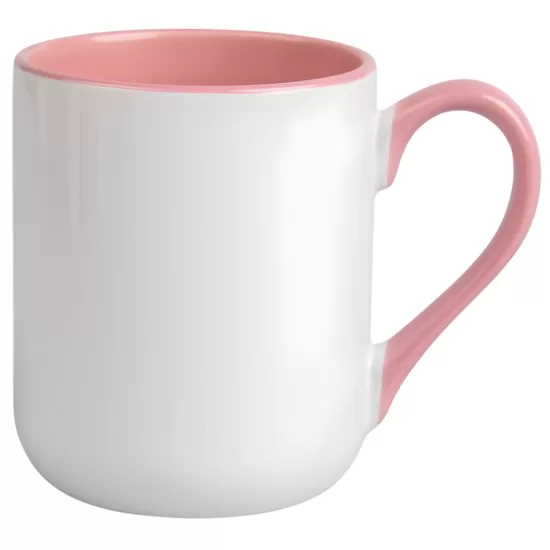 330 ml Ceramic Coffee sublimation mug (white/pink)