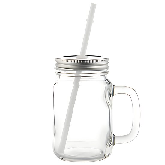 350 ml Mason JAR Glass sublimation jar with straw 