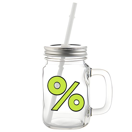 350 ml Mason JAR Glass sublimation jar with straw 