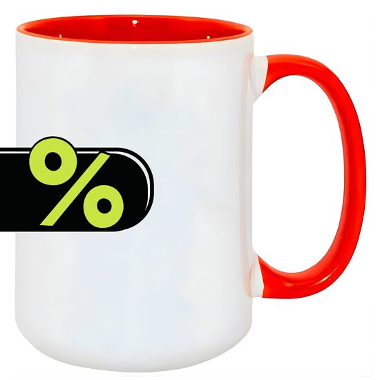 450 ml MAX Ceramic sublimation mug A+ (white-red)