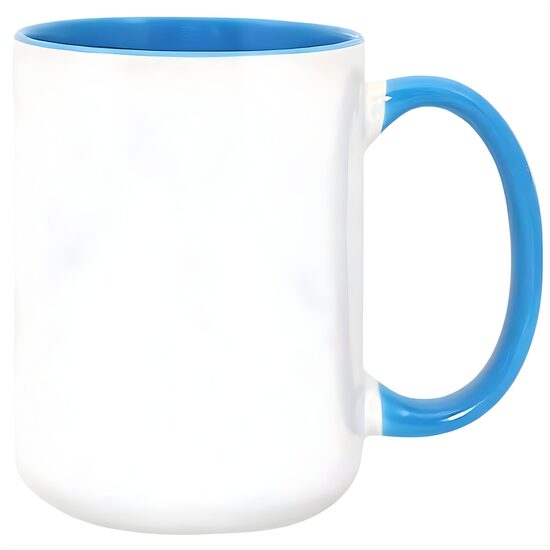 450 ml MAX Keramikas sublimācijas krūze A+ (balta/gaiši-zila)