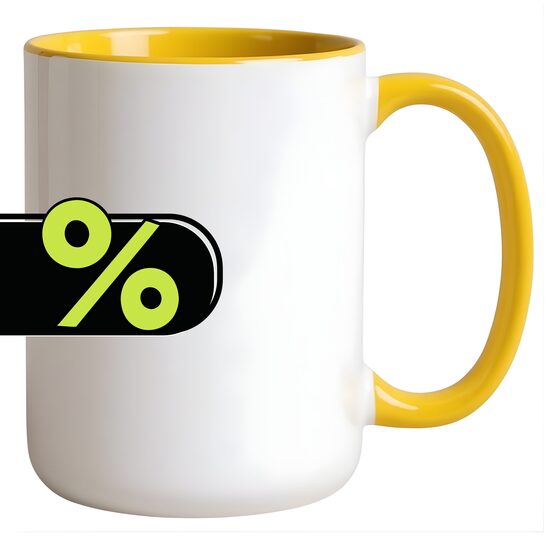 450 ml MAX Ceramic sublimation mug A+ (white/yellow)