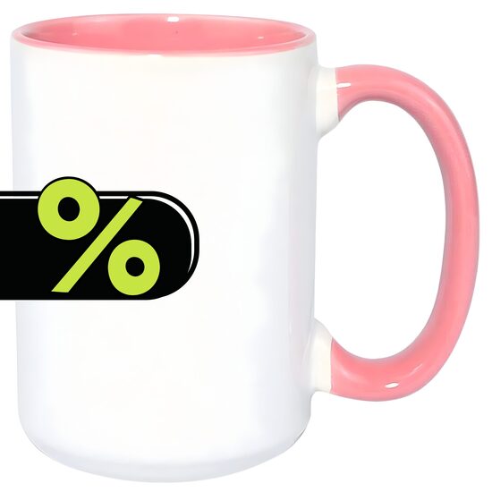 450 ml MAX Ceramic sublimation mug A+ (white/pink)