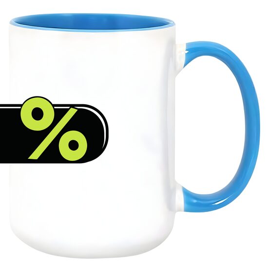 450 ml MAX Ceramic sublimation mug A+ (white/light-blue)