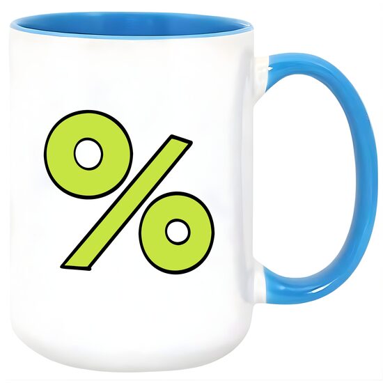 450 ml MAX Ceramic sublimation mug A+ (white/light-blue)