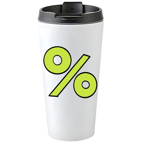 450 ml Sublimation stainless steel tumbler with clear flat lid and box (white)