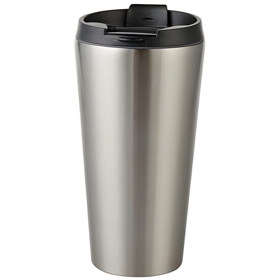 450 ml Sublimation stainless steel tumbler with clear flat lid and box (silver)