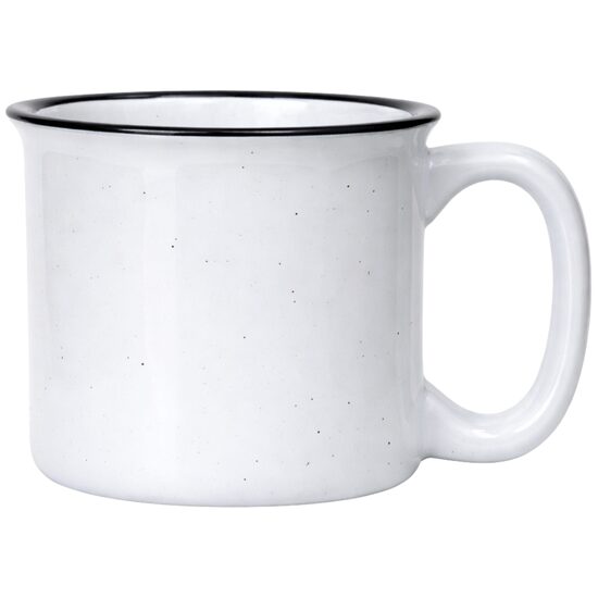 400 ml Ceramic Enamel Sublimation Mug (white/gray spots)