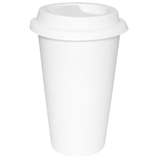 300 ml Ceramic Sublimation ECO Tumbler/Coffee mug with lid (white)