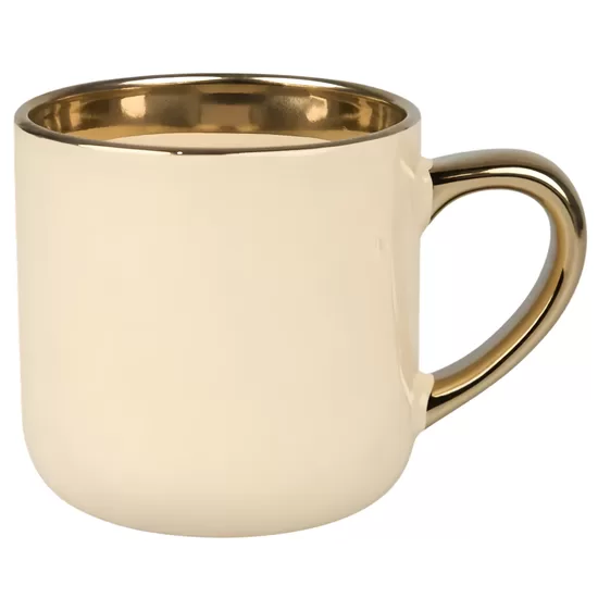 400 ml Wide Coffee mug for sublimation (beige/gold)