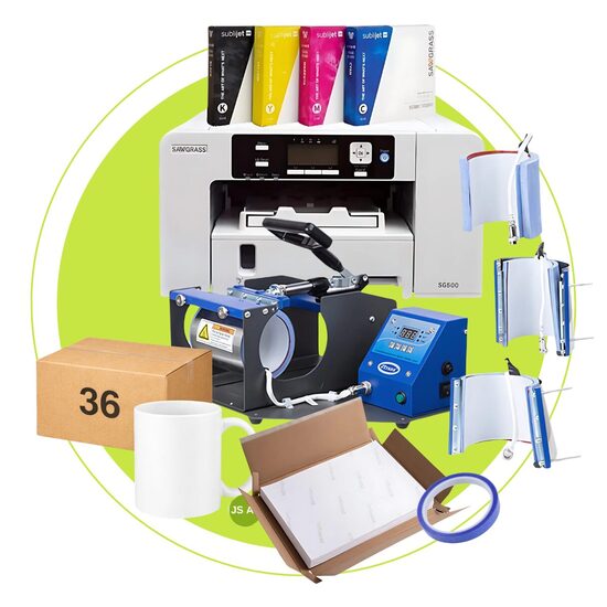 Multifunctional Sublimation 4-in-1 Mug press JTSB05V + A4 Printer SG500 with ink - All-in-One Sublimation Starter Kit