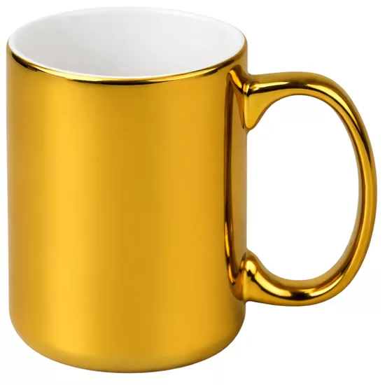 440 ml XXL Glossy Gold Ceramic Mug for Sublimation & Laser Engraving