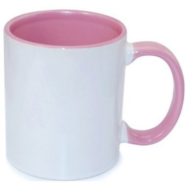 330 ml Keramikas sublimācijas krūze AA+ (balta/rozā)