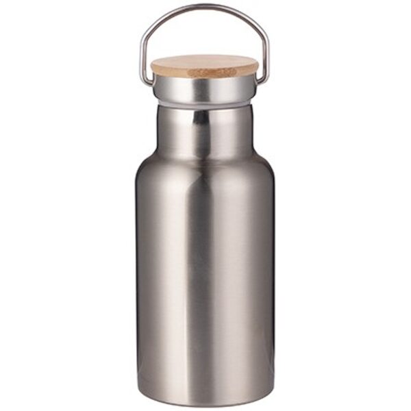 350 ml Sublimation stainless steel tumbler-bottle with a bamboo lid (silver)