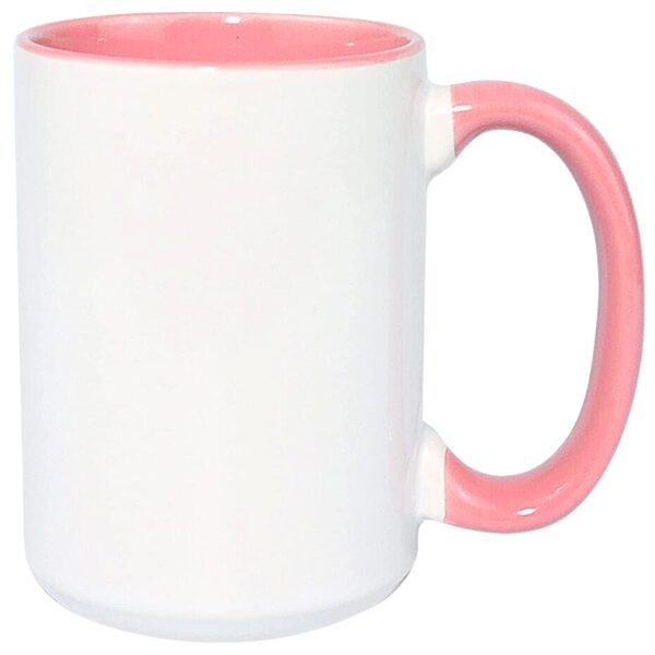 450 ml MAX Ceramic sublimation mug A+ (white/pink)