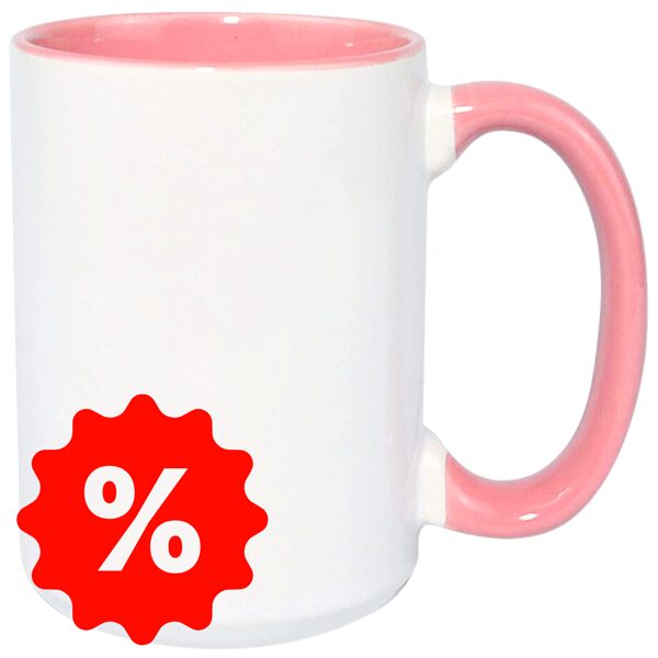 450 ml MAX Ceramic sublimation mug A+ (white/pink)