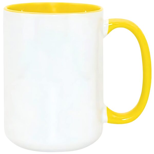 450 ml MAX Ceramic sublimation mug A+ (white/yellow)