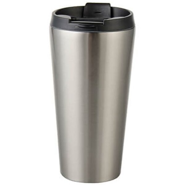 450 ml Sublimation stainless steel tumbler with clear flat lid and box (silver)