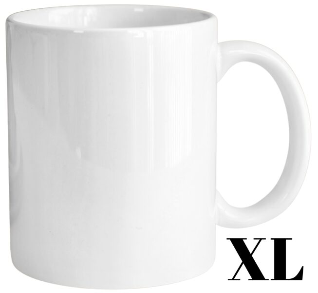 NEW! 550 ml XL Big Ceramic mug for sublimation (white)