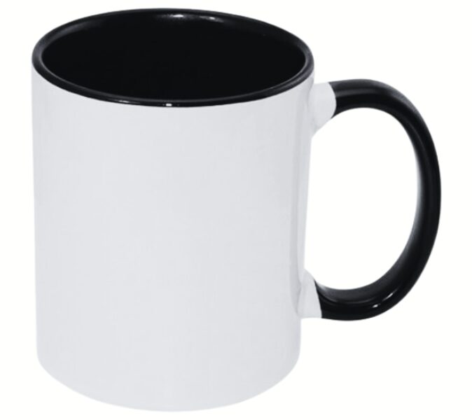 330 ml Ceramic sublimation mug AA+ (white/black)