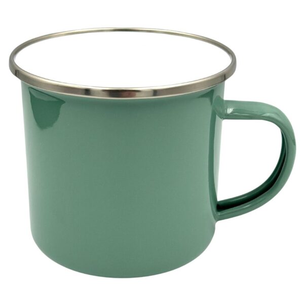 360 ml Enamel sublimation mug (gray/green)