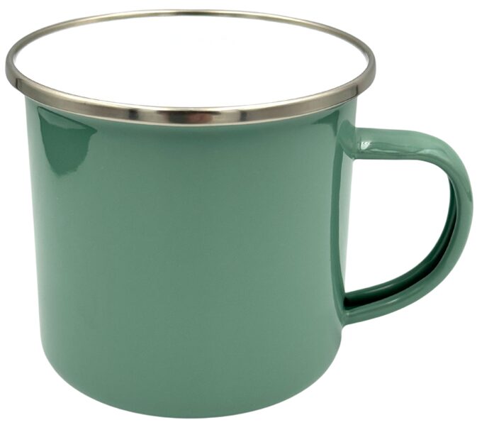 360 ml Enamel sublimation mug (gray/green)