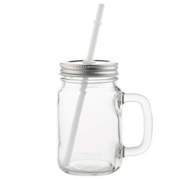 NEW! 350 ml Mason JAR Glass sublimation jar with straw 