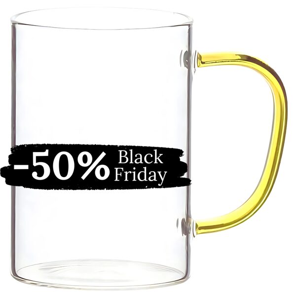 360 ml Glass sublimation mug (transparent/yellow)