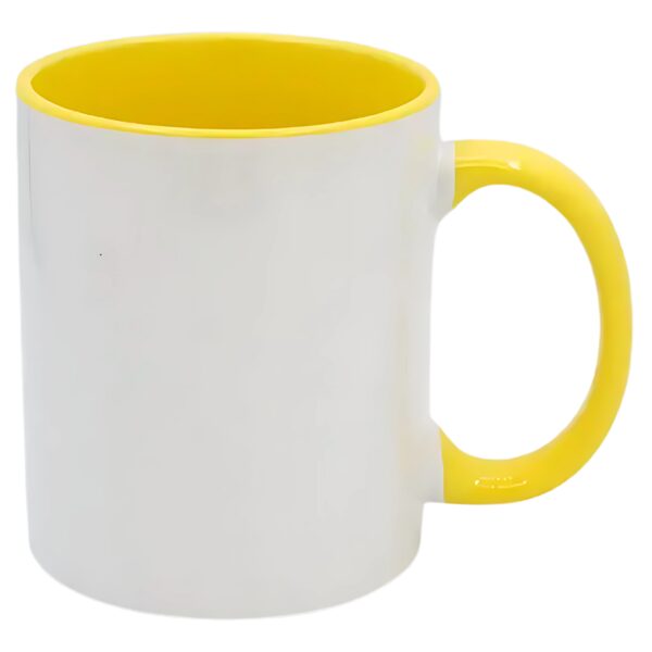 330 ml Ceramic sublimation mug AA+ (white/yellow)